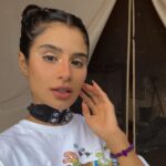 Diane Guerrero Instagram - Yoshi in COlombia. Scarf by @urbannativeera @glampinglesetoiles
