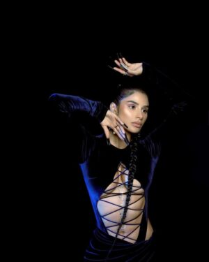 Diane Guerrero Instagram - Blue Velvet. 

@laquan_smith 

Jewels 
@OHTNYC
