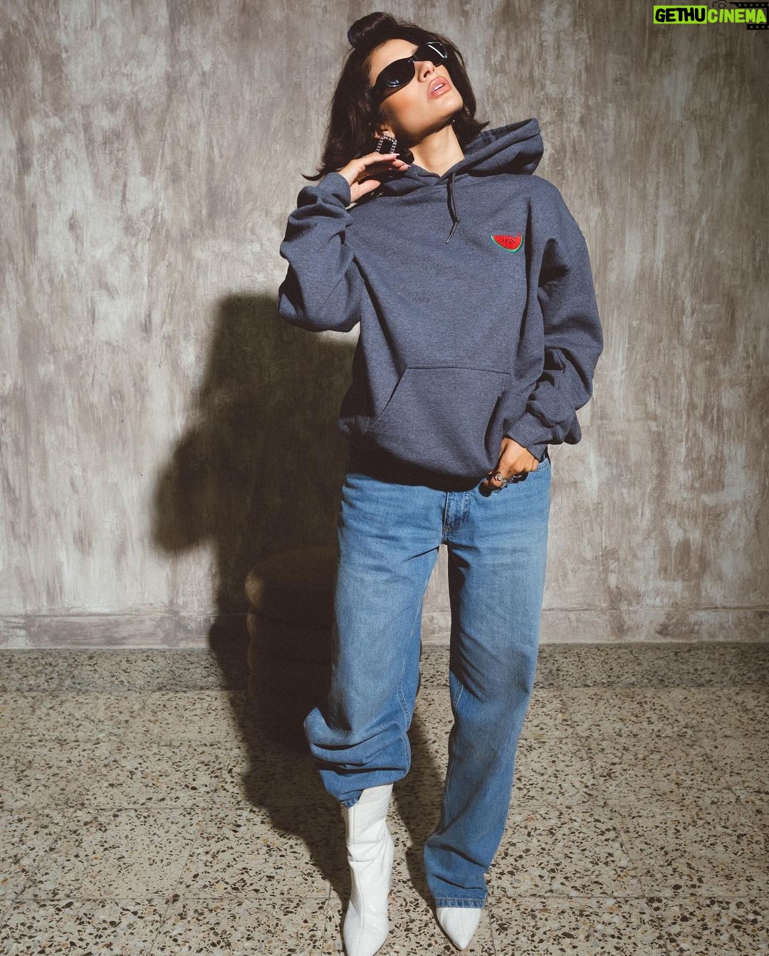 Diane Guerrero Instagram - With my whole heart free P@lestine. A note from the photographer Natalia Colonia: These photos were made with pure love and rage π MUA/hair: @tatiotmakeup Style: @tamyidrobo Hoodie: @watermelonism