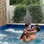 Diane Medina Instagram - Nung wala nang araw at hindi na masyado mainit. Nag swimming na si Joaquin with Daddy outside! Im so grateful napakabait at sweet ng anak ko! Mommy loves you so much! As for the carpet, relax! Hahah Due na rin yan for cleaning so its okay. Hindi masamang pagbigyan ng isang beses ang mga anak natin basta we know our limits and boundaries! Marami kasi dyan they judge basing on one posted video! 🥲