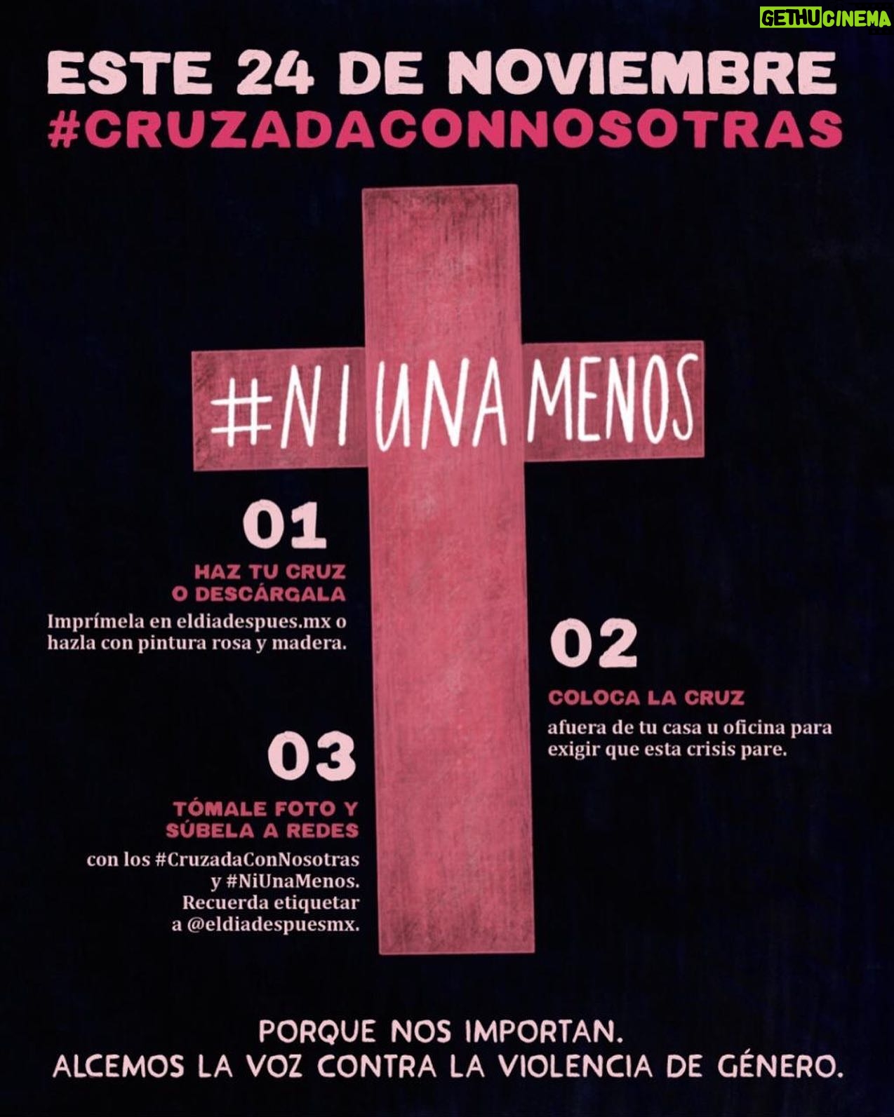 Diego Luna Instagram - Estén pendientes y súmense a la #cruzadaconnosotras Pega tu cruz este domingo. Toda la información en @eldiadespuesmx