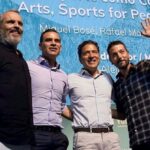 Diego Luna Instagram - Muchas gracias por convocarme estimado @a_legorreta !! Disfruté mucho nuestra charla desde la Cumbre de los Premios Nobel de la Paz con los admirados @miguelbose y @rafa_marquez_rm4 . Que suerte poder estar en Yucatán!!