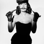 Dita Von Teese Instagram - It’s nice to be on her naughty list. Wearing the FEMME DE TÊTE satin fetish cap. Image by @travis_shinn