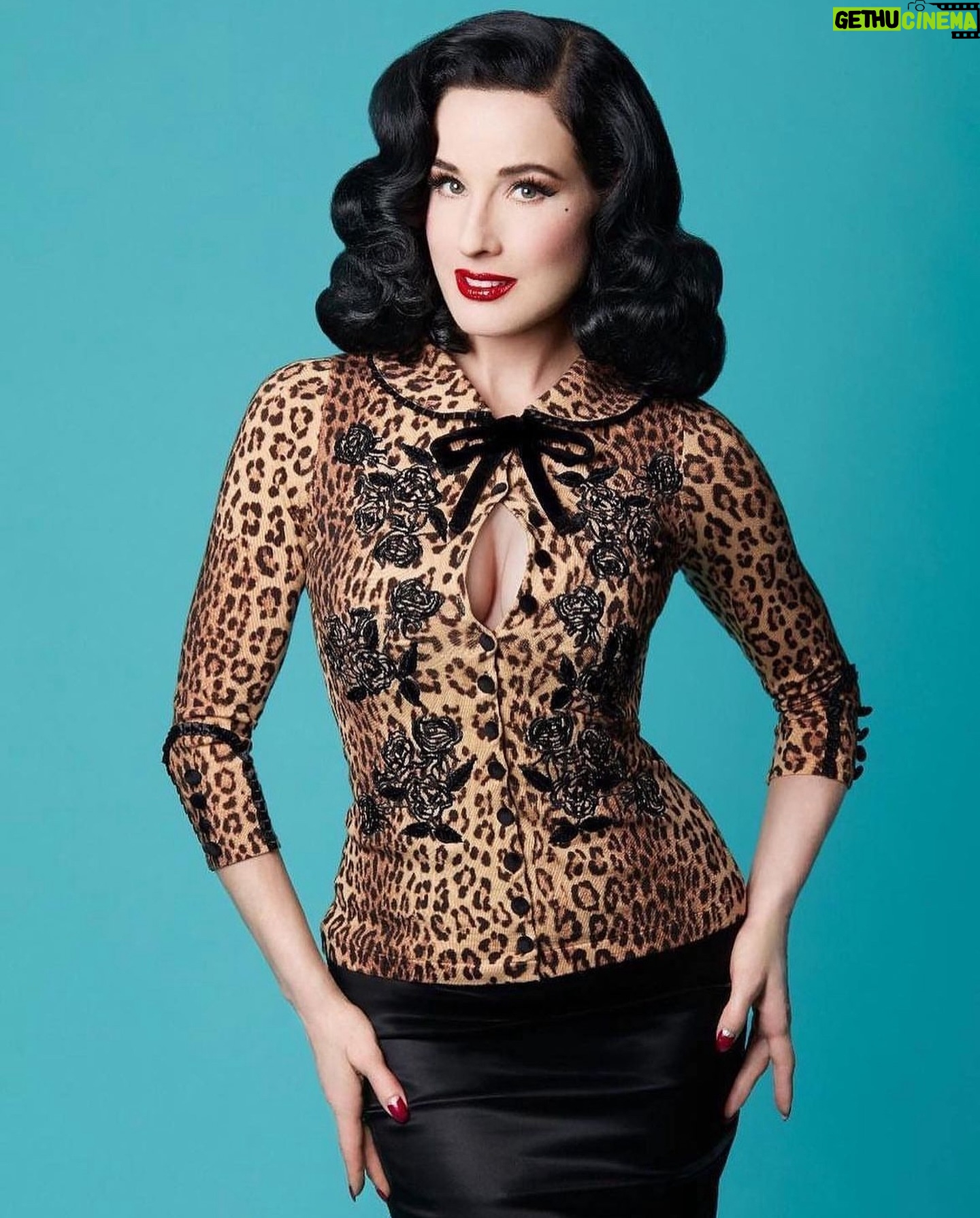 Dita Von Teese Instagram - Have you been on the waiting list for a certain #ditacardigan ? We’ve restocked some of our bestsellers, so don’t miss out this time around! ✨🐆@wheelsanddollbaby