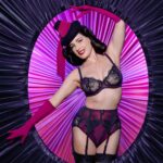 Dita Von Teese Instagram - New @ditavonteeselingerie Savoir Faire in navy and magenta, in up to 44G at ditavonteeselingerie.com 📷 @sanchezzalba Glam @gregoryarlt @hisvintagetouch