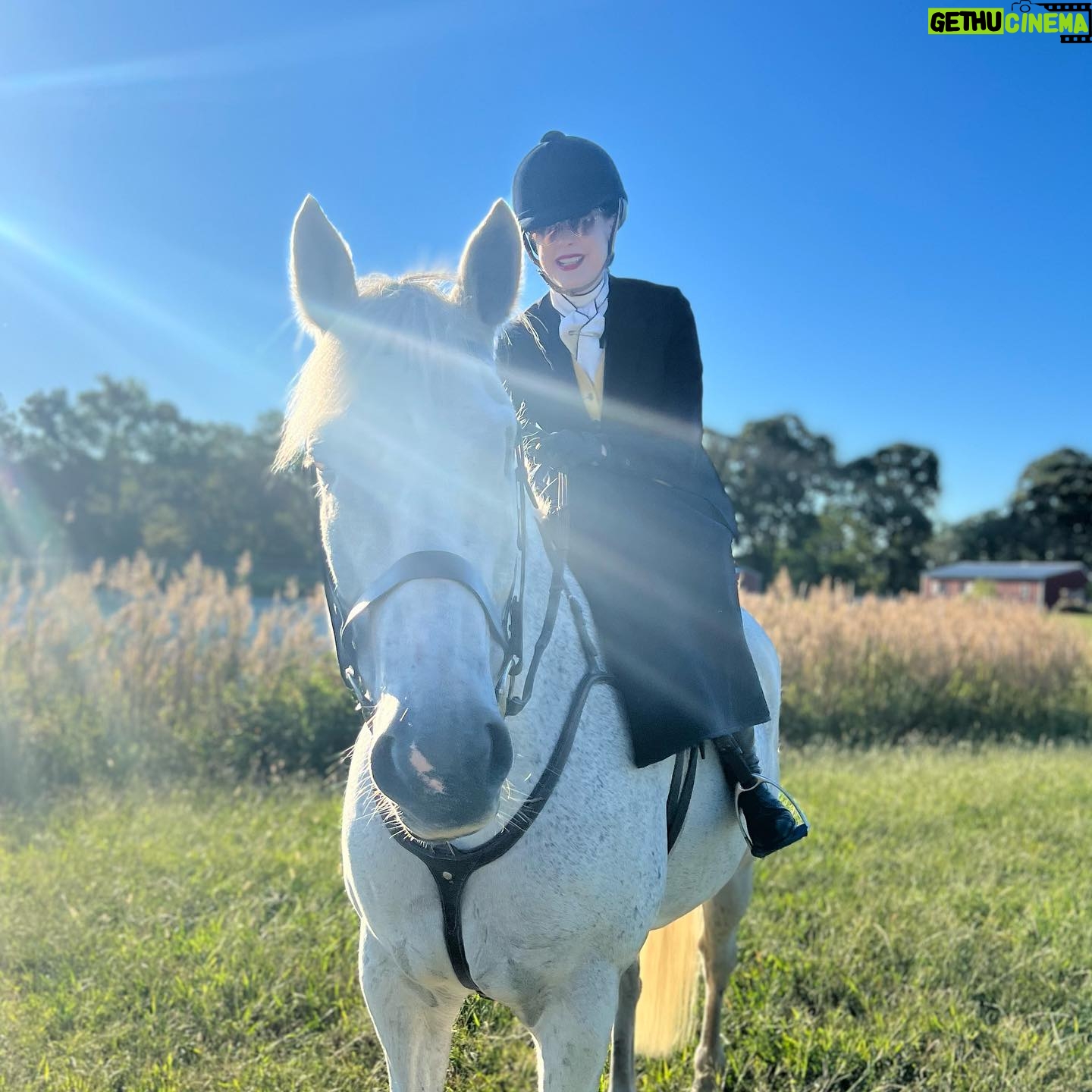 Dita Von Teese Instagram - Just came home from learning #sidesaddleriding in Maryland with @fencelinesart and Mister Bleu. Iβm a novice rider; I only started casually taking dressage lessons about ten years ago. Special thanks to #BeccaHolland for introducing me to Christina and her lovely family π and much admiration to all the #sidesaddle enthusiasts!