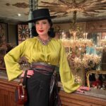 Dita Von Teese Instagram – Celebrating @huttonwilkinson at the exquisite @tonyduquettestudio #Dawnridge last night 🥂Happy birthday, #huttonwilkinson 🎂 💋