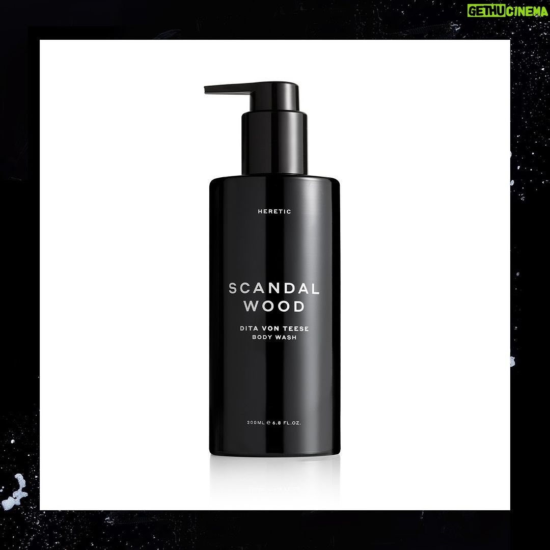 Dita Von Teese Instagram - Experience the sensual scent of Scandalwood with the new @hereticparfum plant-based, vegan body wash. Scandalwood combines exotic sandalwood, Bulgarian rose, musk, and sweet coriander to envelop the body in a cocoon of voluptuous scented suds. This sulfate-free formula gently cleanses with botanical ingredients that are a gorgeous alternative to the harsh sulfates found in many cleansers, creating a rich lather while moisturizing the skin. 📷 @sanchezzalba Glam @gregoryarlt Jewels by @swarovski #dita #ditavonteese #ditafan #scandalwood #sandalwood #perfume #perfumes #fragrance #cleanbeauty #hereticparfum