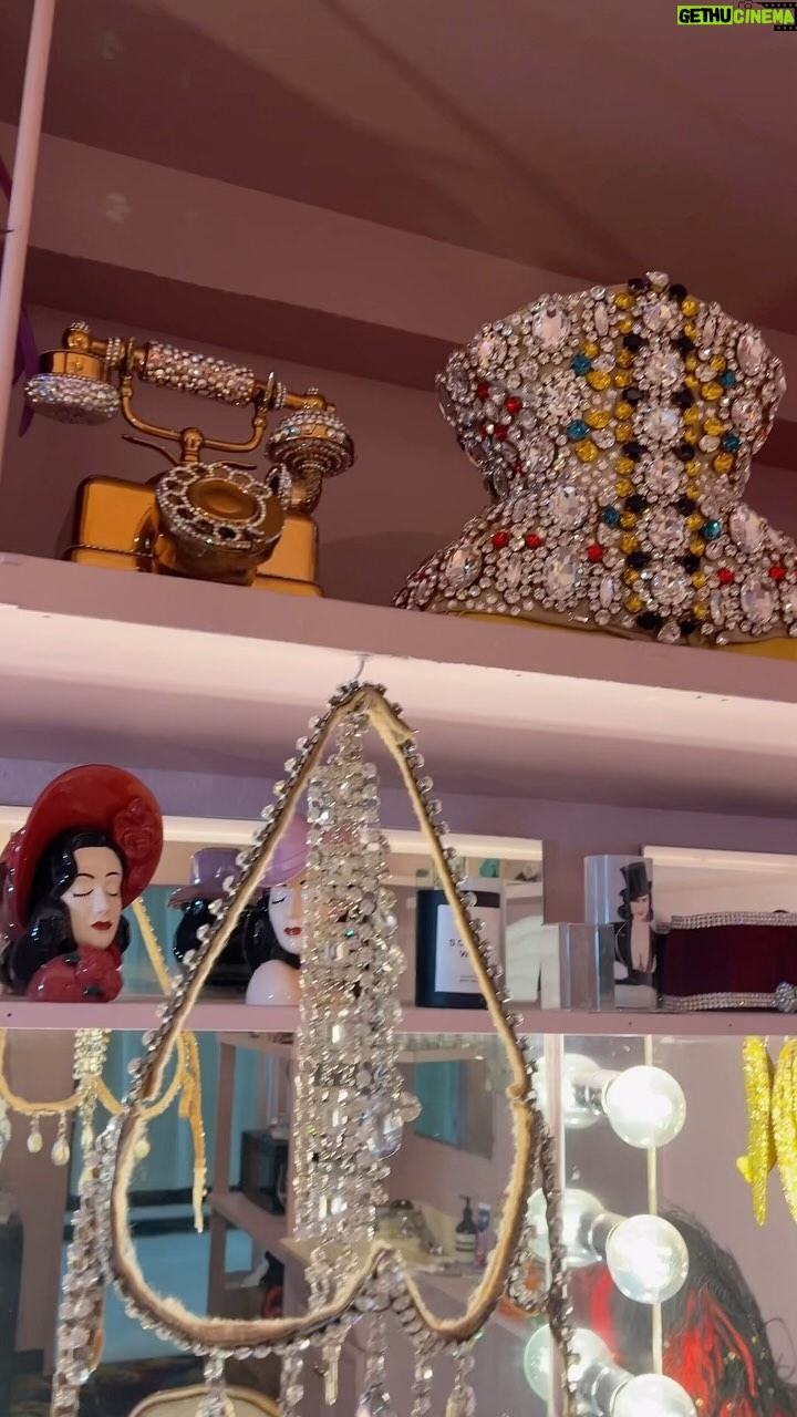 Dita Von Teese Instagram - A peek inside my #ditalasvegas downstairs dressing room. More shows this week, don’t miss it! #corset #swarovski #Glamonatrix #dita #showgirl