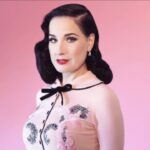 Dita Von Teese Instagram – The Plume de Teese #ditacardigan is back in stock, with some of the others we had long waiting lists for, plus a brand new colorway! It’s only at @wheelsanddollbaby and always in limited supply. https://www.wheelsanddollbaby.com/boutique/dita-cardigan (link in bio too)