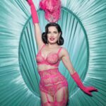 Dita Von Teese Instagram - The new season @ditavonteeselingerie has arrived at ditavonteeselingerie.com 💘 Séverine in Neon Candy 📷 @sanchezzalba Glam @hisvintagetouch @gregoryarlt