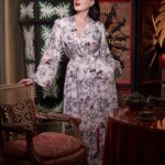 Dita Von Teese Instagram – Just arrived @ditavonteeselingerie ditavonteeselingerie.com our new Toile de Teese #burlesque print, on a dressing gown, négligée and a pair of unisex boxer shorts. 

Feather Plume jewels available now at luxfaire.com 

📷 @sanchezzalba @tonyduquettestudio #Dawnridge 
Glam by @officialdanilohair @gregoryarlt