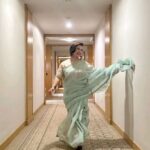 Divya Dutta Instagram - The hues of pastels..And this lovely saree ensemble by @shadesofindia andca special mention @shabina_ansari Hmu @yountentsomo