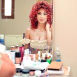 Dolly Shaheen Instagram - While getting ready to shoot Wish me luck..... #دوللي_ست_البنات