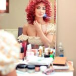 Dolly Shaheen Instagram - While getting ready to shoot Wish me luck..... #دوللي_ست_البنات