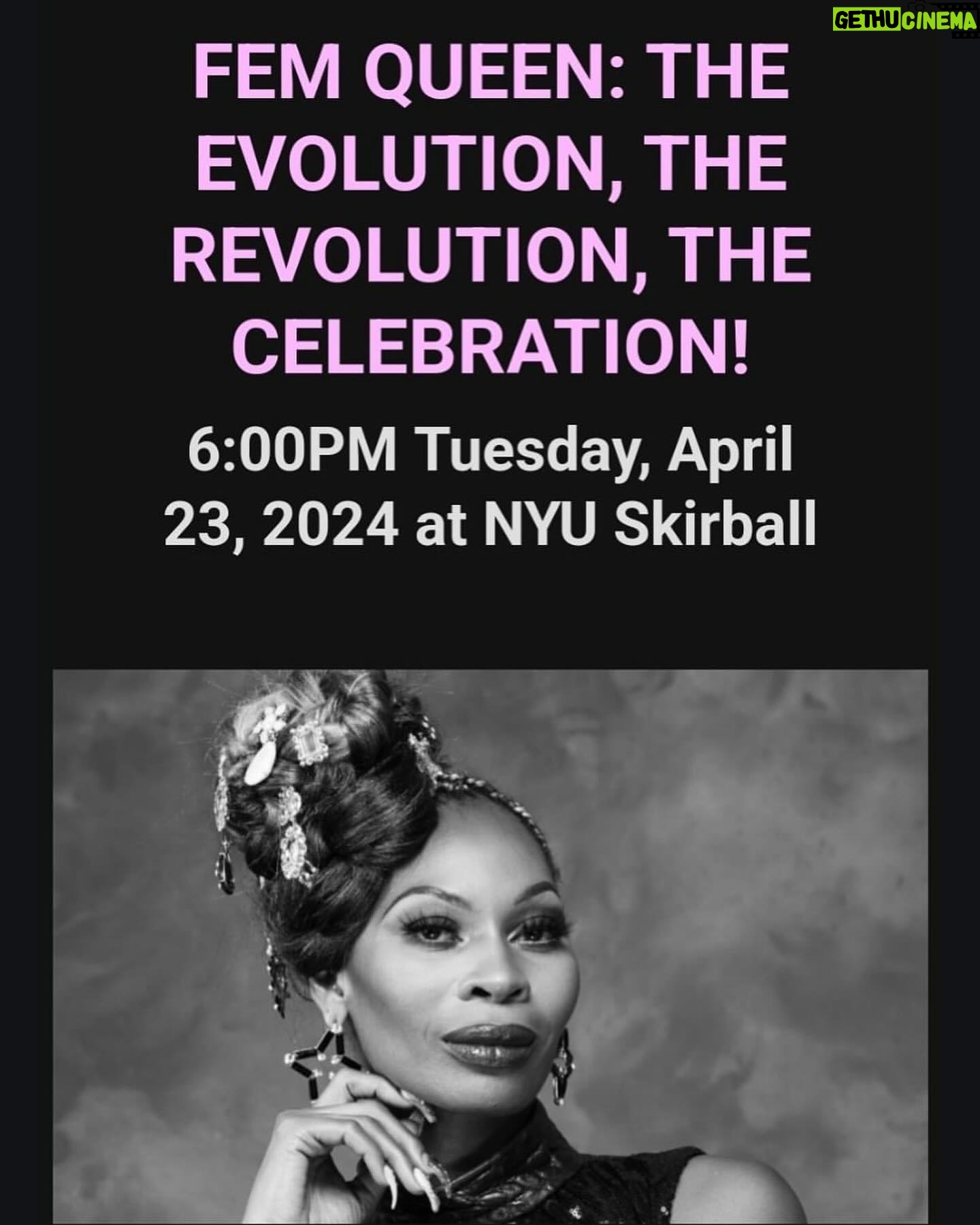 Dominique Jackson Instagram - Repost: @princee45 The hit show Pose, starring NYU Steinhardt’s Scholar-in-Residence, Dominique Jackson has recently popularized the New York City Ballroom scene. However, the community has been in New York City and beyond for over half a century and encompasses high fashion, runway modeling, and cutting-edge dance. Join us for an evening with Dominique Jackson as she and others discuss Ballroom Culture including fashion and performance representing a year-long collaboration between NYU Steinhardt and the ballroom community. April 23 Tuesday 6pm-7:30pm Cost: Free NYU Skirball, 566 LaGuardia Place, New York, NY 10012 https://tickets.nyu.edu/deansscholar