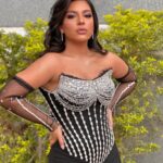 Donia Samy Instagram – 🕷️🖤

👗 @vano_ready_to_wear 
@ali_elsharnoby 
💄 @manalmostafa_makeupartist 
💇‍♀️ @abedhairstylist