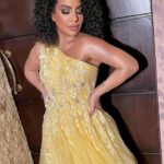 Donia Samy Instagram - 💛👩🏽‍🦱 👗 @vano_ready_to_wear @ali_elsharnoby 💄 @annanamr_makeupartist