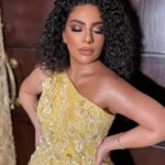 Donia Samy Instagram - 💛👩🏽‍🦱 💄 @annanamr_makeupartist 👗 @vano_ready_to_wear @ali_elsharnoby