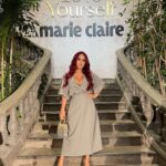 Dulce María Instagram – Muy feliz y agradecida de ser invitada a este evento tan importante “Love Yourself “ @marieclaire_la  al lado de tantas mujeres talentosas , hermosas , vulnerables y diferentes ❤️🙏🏻. Gracias @gerardangulo por dar visibilidad a tantos temas importantes que nos ayudan a seguir creciendo y aceptar y abrazar nuestras diferencias 🙌🏼 // Joyería @bulgari 💎 Look @steponfashion @adolfodominguezofficial 👗// #Makeup @cmorbeauty @elpanqueee
