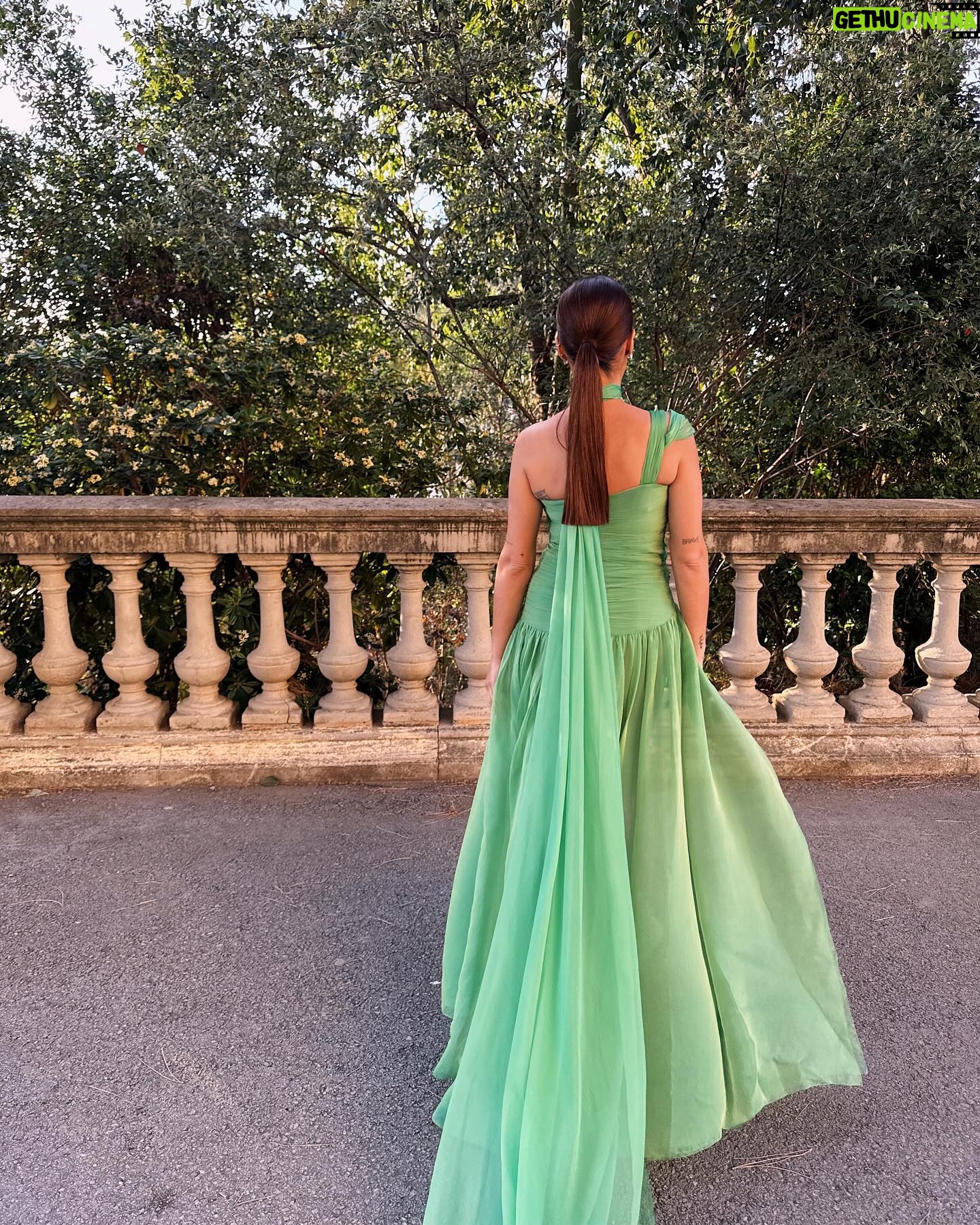 Dulceida Instagram - noche solidaria 🌹 @peopleinredgala @fundaciolluita 🌹todo al verde con vestido precioso de @clarocouture 🧚🏼♂️