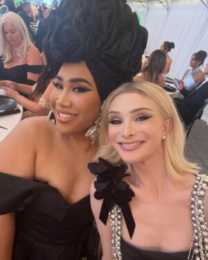 Dylan Mulvaney Instagram - There is still so much love in this world if you look hard enough for it! Congrats to Mikayla and Cody 💍❣️

Glam by @patrickstarrr 
Dress by @marchesafashion