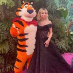 Dylan Mulvaney Instagram - TONY AWARDS TONIGHT WITH @meta !!! Watch tonight for a wildly camp moment 🐯 Dress @csiriano Hair @whoiszenobia Makeup @jezzhill Special help thanks to @tylersodoma