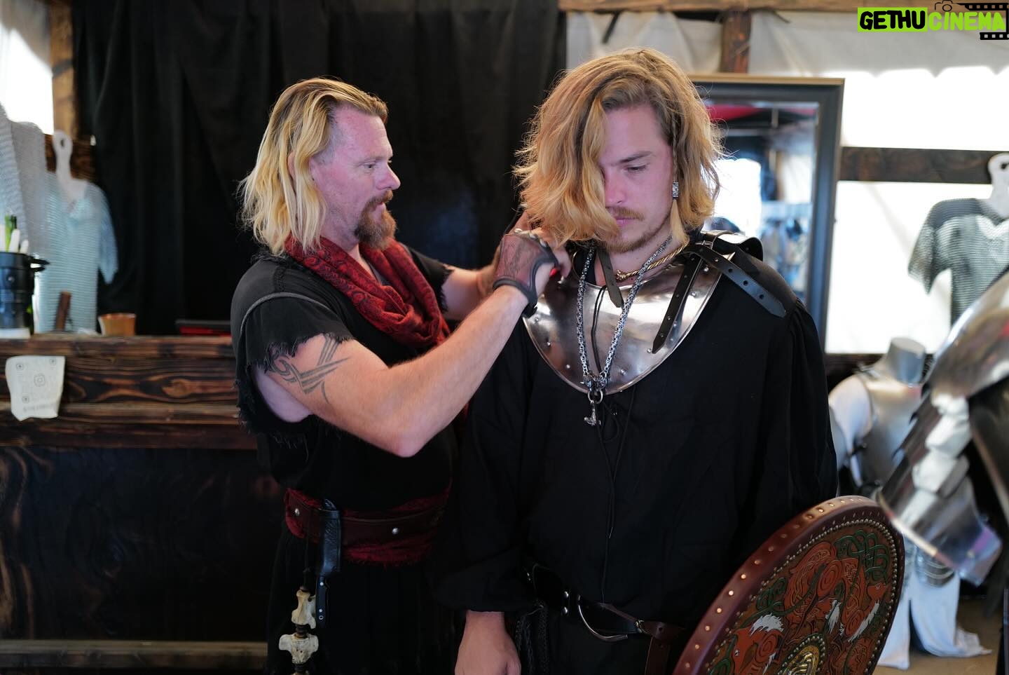 Dylan Sprouse Instagram - Our throng was mustered. What a great day and I only got a little sunburned and saddle sores were avoided. Each year I’m gunna need to get another piece of armor until I’m a walking tank.