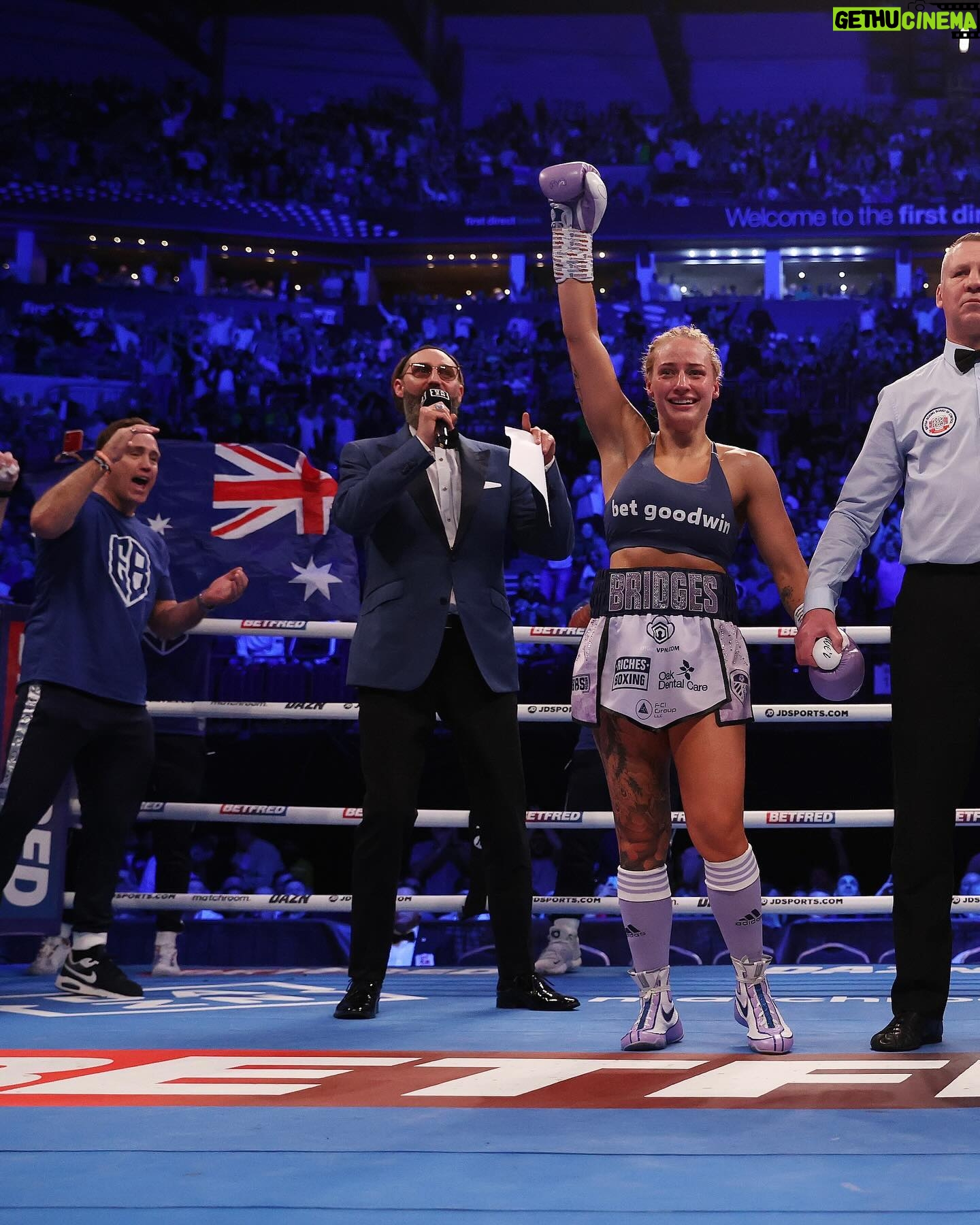 Ebanie Bridges Instagram - 2 years ago I became a world champion, in my beloved city of Leeds ππ. Not much comes close to the feeling of winning a world title. And walking out to such amazing support (swipe) No one can ever take that away from me. It will be with me forever. All the sacrifices (too many to mention) all paid off that night. I canβt wait to feel that again ππΌ and I will π― trust me. I always prove the doubters wrong always have and always will. Cos I believe and thatβs why I achieve. #EbanieBridges #IBFWorldChampion #BlondeBomber #TibbsBoxing #Madonna #Matchroom #DAZN