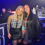 Ebanie Bridges Instagram - Always a good night when I’m out with @jasmina.zapotoczna what a great night of boxing!! 😍❤️🥊🥊 #Boxing #Matchroom #DAZN #BlondeBomber #EbanieBridges