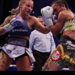 Ebanie Bridges Instagram - 💁🏼‍♀️💣 Blonde Bomber - IBF Bantamweight World Champion 🌎👑 that’s who 😏 Thanks for the Edit @boxingkingmedia 🙏🏼 #Boxing #BlondeBomber #WorldChampion #RomanBridges #Matchroom #FightHighlights
