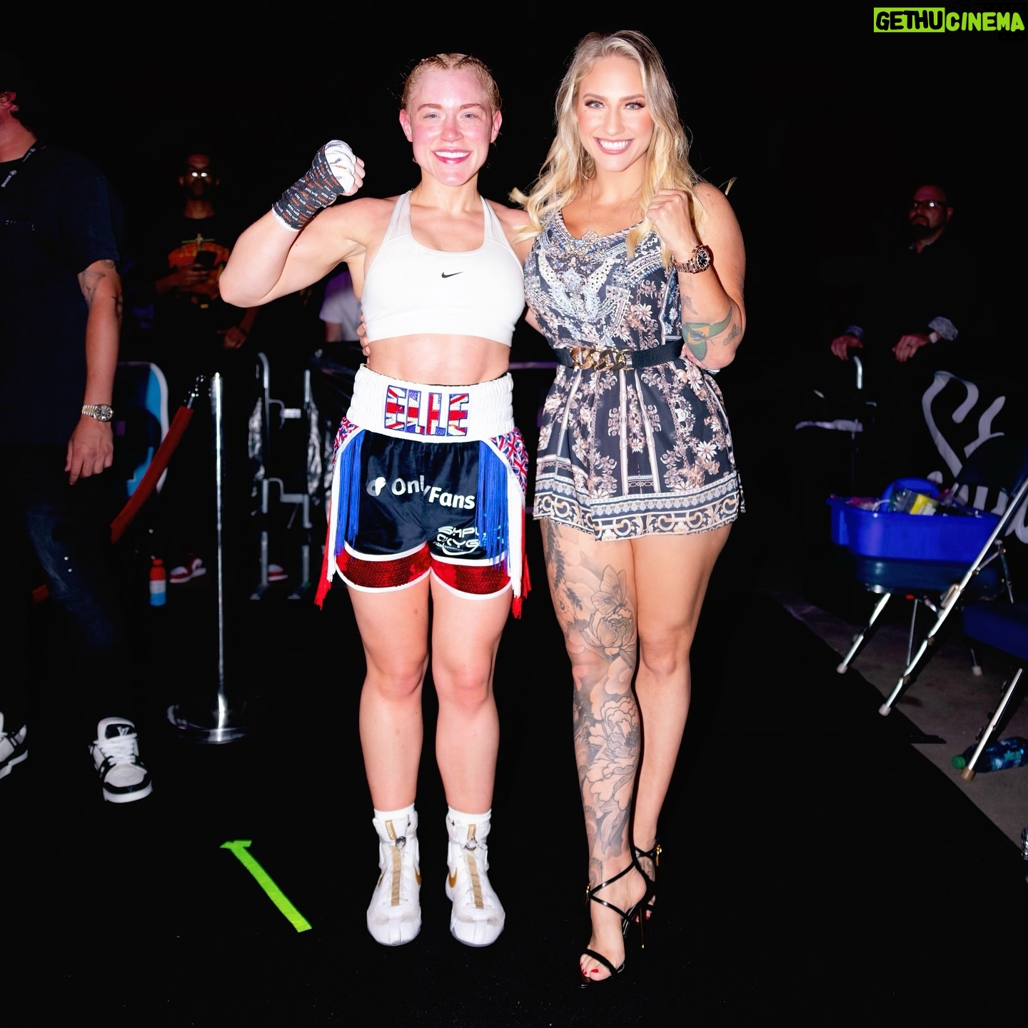 Ebanie Bridges Instagram - Proud is an understatement…🥹 the work this woman @thedumbledong has put into her boxing in the last two years showed again lastnight, she is never shy of a challenge and actually wants to challenge herself and lastnight she showed she belongs in there against a veteran of combat sports. Only her 6th fight and just improves massively each fight. Big shoutout to Tibbs and the whole team also 🫶🏼 I can’t wait to see what the future holds for my Twinnie #BabyBomber love you ❤️ #BrookVanZant #MF #MisfitsBoxing #Boxing #ElleBrook #EbanieBridges #Champ #Sisters #Bombers #Twinny #Love