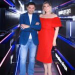Ekaterina Skulkina Instagram - Снова вместе🌟 Прошло ровно 10 лет, как мы вновь с удовольствием поработали с моим первым соведущим Дмитрием Харатьяном ❤️‍🔥❤️‍🔥❤️‍🔥 Он так же очарователен и галантен🔥 А Табриз @itabriz неизменно окружает заботой и комфортом🥰 Foto by @yuldashev_shuhrat 😘 Make up&hair by @elvirariabtseva_makeup 😘
