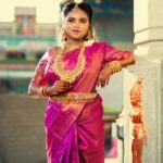 Elakkiya Instagram - Pc @oho_studios Mekpup hair @chennai_makeover_usha_balaji Jewals @chennai_jazz Saree @ar_handlooms_kuthampully