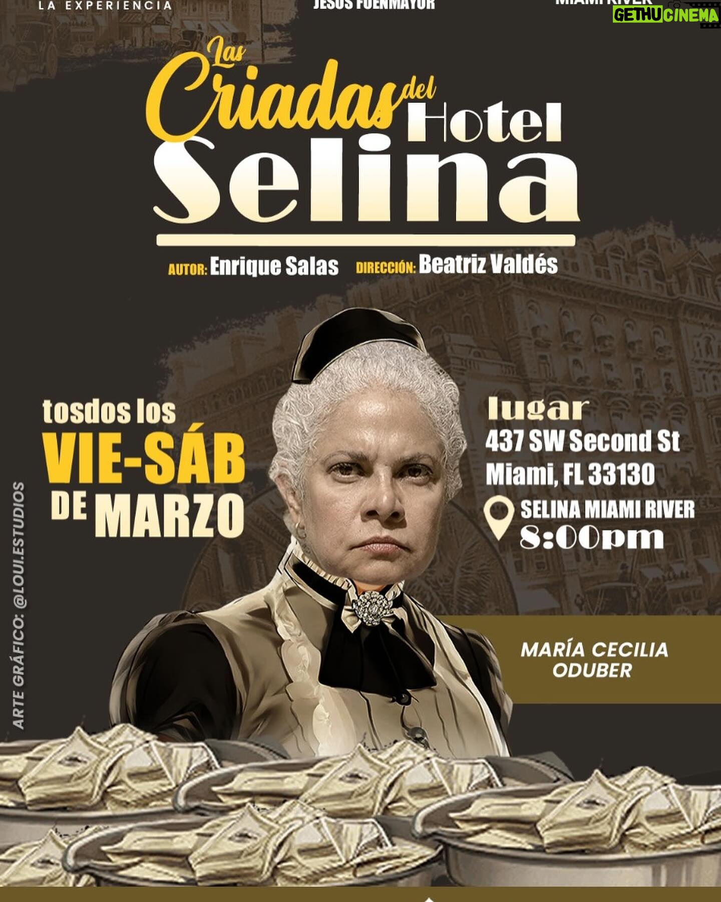 Elba Escobar Instagram - Regresa el Paseo de Las Artes En nueva locación con una experiencia inmersiva LAS CRIADAS DEL HOTEL SELINA. Elenco: @elbaescobar @albaroversi8 @lilirenteria @grivero64 @mariaceciliaoduber Dirección: @beatrizvaldes_ Escritor: @salas_enrique Una producción de: @jesusdavidf @paseolasartes @paseoregency Viernes y sábados Hora: 8:00 pm Dirección: 437 SW Second St Miami, FL 33130 Entradas a la venta en @ticketplateusa o en el link de la biografía de ➡️ @paseolasartes