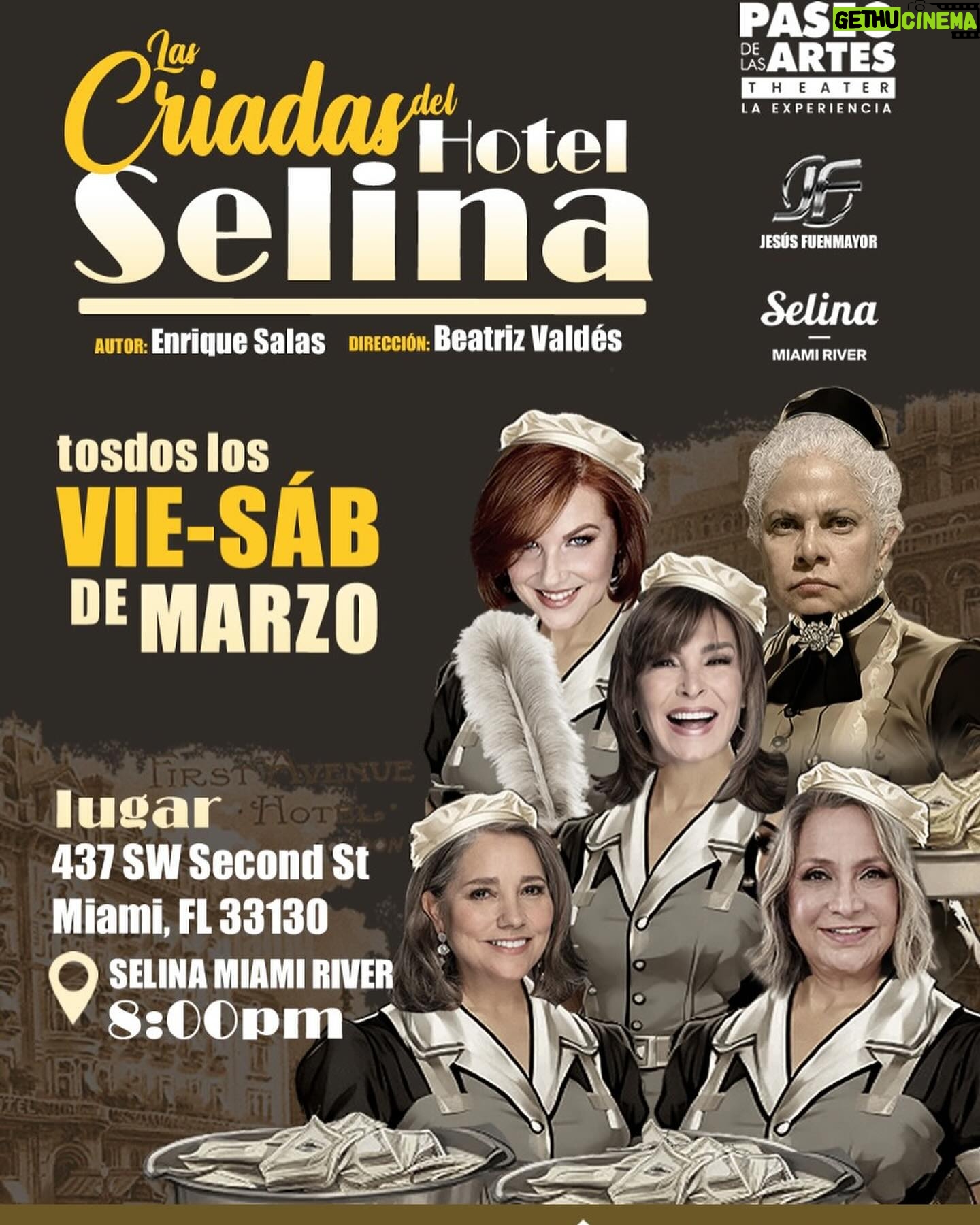 Elba Escobar Instagram - Regresa el Paseo de Las Artes En nueva locación con una experiencia inmersiva LAS CRIADAS DEL HOTEL SELINA. Elenco: @elbaescobar @albaroversi8 @lilirenteria @grivero64 @mariaceciliaoduber Dirección: @beatrizvaldes_ Escritor: @salas_enrique Una producción de: @jesusdavidf @paseolasartes @paseoregency Viernes y sábados Hora: 8:00 pm Dirección: 437 SW Second St Miami, FL 33130 Entradas a la venta en @ticketplateusa o en el link de la biografía de ➡️ @paseolasartes