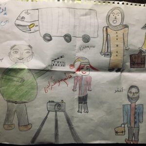 Elika Abdolrazzaghi Instagram - این نقاشی رو منیره خانم کلاس اول برامون سر صحنه فیلمبرداری آورد 
خستگی در کن بود واقعا 
دست مریزاد نازنین😍😍😍😍
حتی تو نقاشی هم سیمین قاطیه🤣🤣🤣😉#برف_بی_صدا_می_بارد #مریم_شیرازی #پاشارستمی #پوریاشکیبایی #پانته_آ_سیروس #الیکاعبدالرزاقی