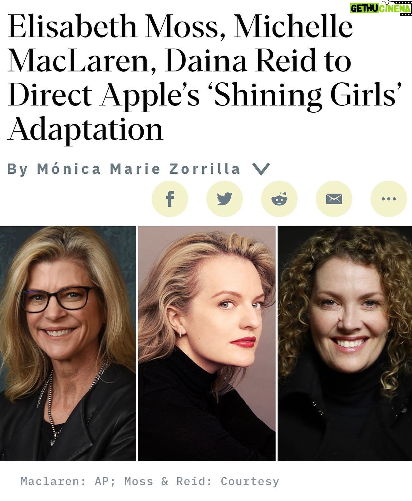 Elisabeth Moss Instagram - What an incredible honor it is to stand alongside these powerhouse women ❤️ @appletv @loveandsqualorpictures @meeschmac @dainajreid @variety #shininggirls