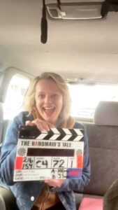 Elisabeth Moss Instagram - Stole your video babe, thank you 😘 @otfagbenle @whododatlikedat @handmaidsonhulu #thehandmaidstale