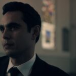 Elisabeth Moss Instagram - What are you two boys up to… @bradleywhitford @maxminghella @handmaidsonhulu #thehandmaidstale 9•14•22 only on @hulu 🖤❤️🖤 📷 @nicdaleydp