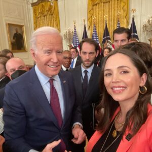 Eliza Dushku Instagram - We were invited to @WhiteHouse by @POTUS last week to attend the signing of the “Ending Forced Arbitration for Sexual Harassment & Sexual Assault Bill” into LAW. 

This new law will protect women & men from being bound by oppressive, unfair, secretive clauses in their employment contracts, clauses that protect abusers/harassers before they commit their shi**y acts. This has been the standard practice in the entertainment industry & MANY others for too long. This new law is being described as one of the most important labor/employment laws of the last 100 years. 

For me, this was closure & a new beginning. Unexpected, surreal, humbling, validating, one of the most meaningful roles in my life/story.

You never know what the universe might present. When pain becomes a propellor to help others, when there was an opening to play a small part in something so much bigger than me, I’m feeling a modicum of real satisfaction & some true peace.

President Biden & VP Kamala Harris spoke & shared genuinely in a highly personal manner with me & the other brave women in attendance. We had been subpoenaed & came to testify before the Judiciary Committee of the U.S. Congress last November — which led to the bill’s passage in the Senate, then to the President’s desk for signature on Thursday. POTUS & VP could not have been more real, present, & gracious.

Congresswoman @CheriBustos & her colleagues in the House & Senate from both sides of the aisle, a huge heartfelt THANK YOU for your leadership & courage. You improve lives w/ this legislation.

Big ups to @GretchenCarlson who has been steadfast in pushing this bill towards its bipartisan victory.

Ever grateful to my team, Barbara Robb, Neil J, Peter P, my rock- you rock.

There’s more to be done. As our VP shared in her opening remarks, next up must be broader “forced arbitration” repeals to protect the rights of American workers in the context of wage theft, racial discrimination, & unfair labor practices. This is not partisan; as she said, it’s about right versus wrong. It’s good for all workers & for employers too. 

Thanks, from the bottom of my ♥️ to my family, peeps, & fans for your enduring support. 

Keep the faith 🙏