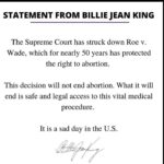 Eliza Dushku Instagram – This. Repost: @billiejeanking  on Supreme Court overturning Roe v. Wade. #SadDayAmerica