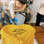Eliza Sam Instagram - Dear little Juju, there’s only a few minutes left of your big 3rd birthday! You’re only 3 but you inspire me so much! Daddy laughs at me when I say I want to be more like you, but it’s true! You are my spirit animal!! ✨ Fun fact about Juju➡️ I’m not allowed to call him “cute” because that’s for babies. But calling him brave, smart, funny and kind are all good👍🏻🤣