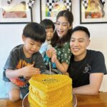 Eliza Sam Instagram - Dear little Juju, there’s only a few minutes left of your big 3rd birthday! You’re only 3 but you inspire me so much! Daddy laughs at me when I say I want to be more like you, but it’s true! You are my spirit animal!! ✨ Fun fact about Juju➡️ I’m not allowed to call him “cute” because that’s for babies. But calling him brave, smart, funny and kind are all good👍🏻🤣