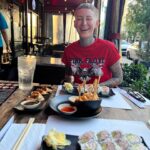 Eliza Taylor Instagram – Girl date with @oliviaolfactory 🍣🤭💕