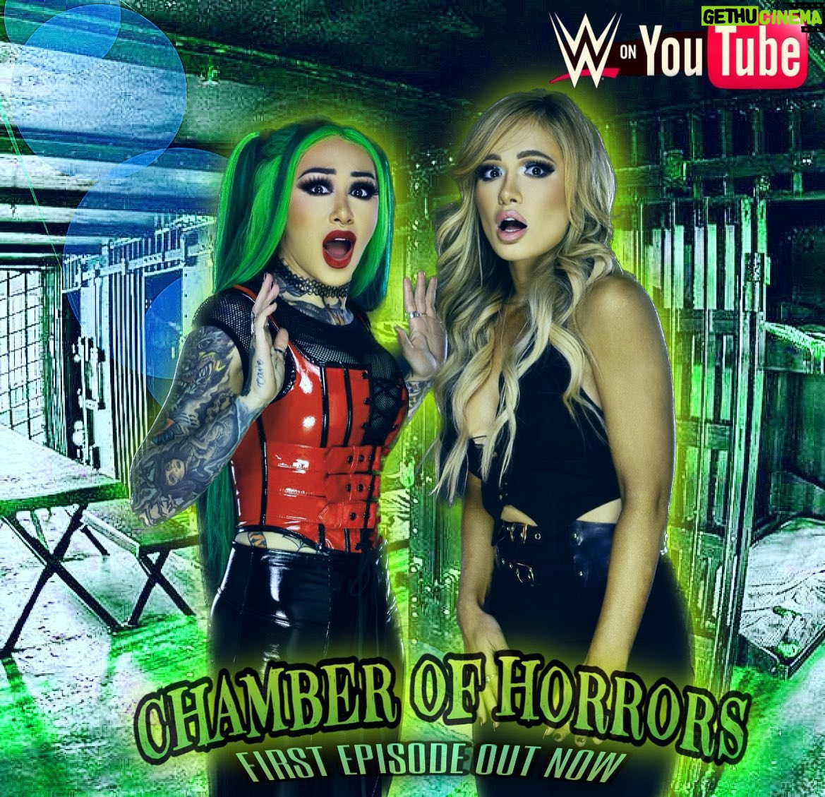 Elizabeth Chihaia Instagram - The haunt starts now! Our first episode of Chamber of Horrors is officially out on the WWE YouTube Channel! Come see @rhearipley_wwe and @dominik_35 like you’ve never seen them before as they ghost hunt with us at the St. Augustine Old Jail.. 👻 #ChamberofHorrors #WWEChamberofHorrors