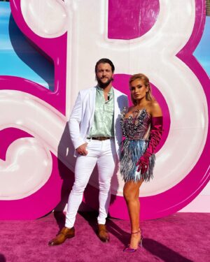 Elizabeth Chihaia Instagram - Barbie Premiere and After Party 💗

Glam by @beautybyjett 
Dress by @pajtimraci