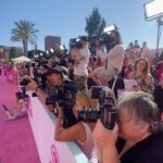 Elizabeth Chihaia Instagram - Barbie Premiere and After Party 💗 Glam by @beautybyjett Dress by @pajtimraci