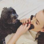 Elizabeth Henstridge Instagram – sneaky press morning at home – not mad at it 👑🐶

#suspicion @appletvplus