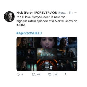 Elizabeth Henstridge Instagram - what a wonderful thing to see!!

@drewzgreenberg , incase the internet didn’t know, you are an utterly exquisite writer - a magician of words. What a lucky duck I was to get to direct your episode. 

[….and you can rewatch it on @disneyplus 😉🙃 #agentsofshield #709 #director]

🌟 via @ aos_nick on Twitter 🌟